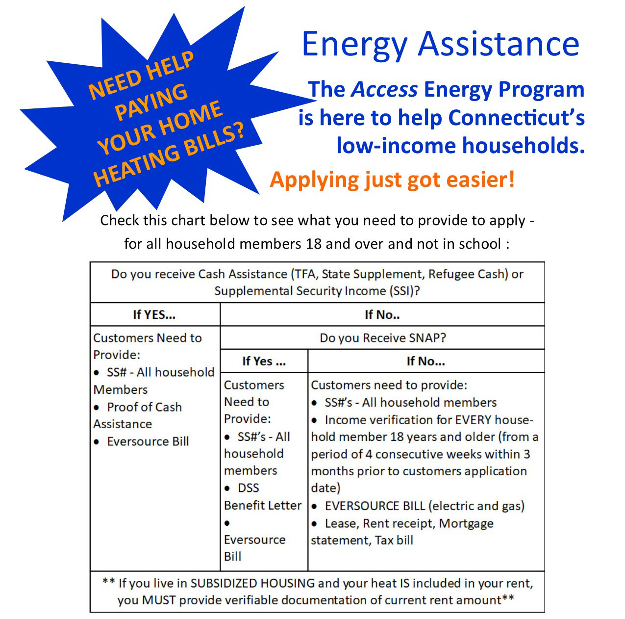 Apply for energy assistance